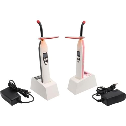 Dental Curing Light Cure Light Cure Lamp Curing Machine with Light Meter Caries Detection Wireless Solidify LYC240C Pink/Black