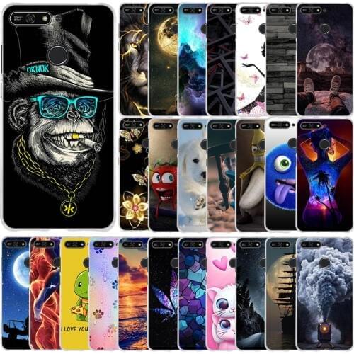 Soft TPU Silicone Case For Huawei Honor 7A Pro Case 5.7" Phone Case On Huawei Y6 Y 6 Prime 2018 Back Cover Coque Bumper