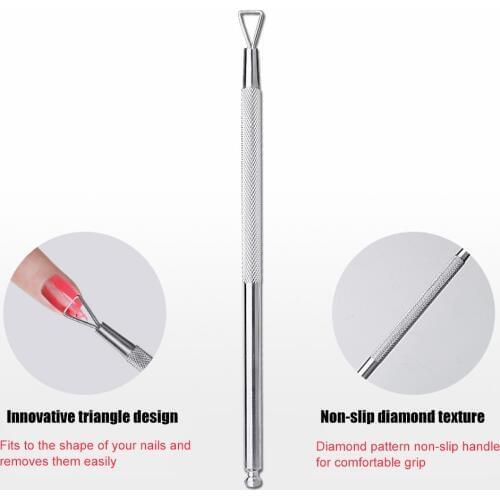 New Stainless Steel Nail Art Unloading Manicure Art Gel Removal Tool Nail Polish Unloader Cuticle Peeling Scraper Manicure Tool