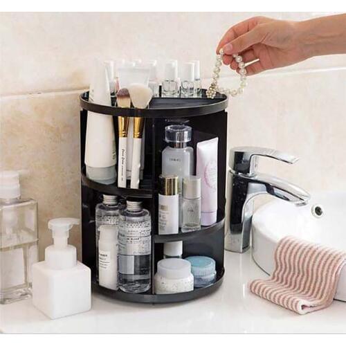 Organizer Makeup Storage Plastic Drawer Cosmetic New Fashion 360-degree rotating brush holder jewelry shelf Detachable Beauty