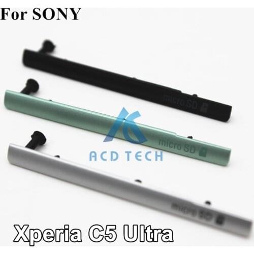 Original New Sim Card Port +SD Port Slot Dust Plug Cover For Sony Xperia C5 Ultra E5553