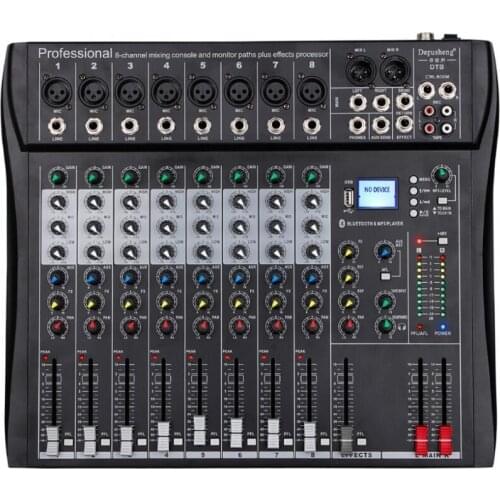 Professional 8 Channel Karaoke Audio Mixer Console