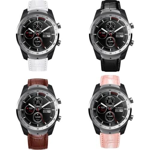 Quality Leather Watch Band Strap for Ticwatch Pro 3 E2 S2 GTX for Huami Garmin Samsung Huawei Replacement band 20mm 22mm