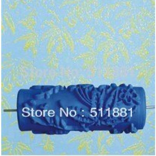 [ Maple Leaf pattern] 5'' blue Soft rubber stamp printing roller | 125mm printing roller brush paint roller FREE shipping