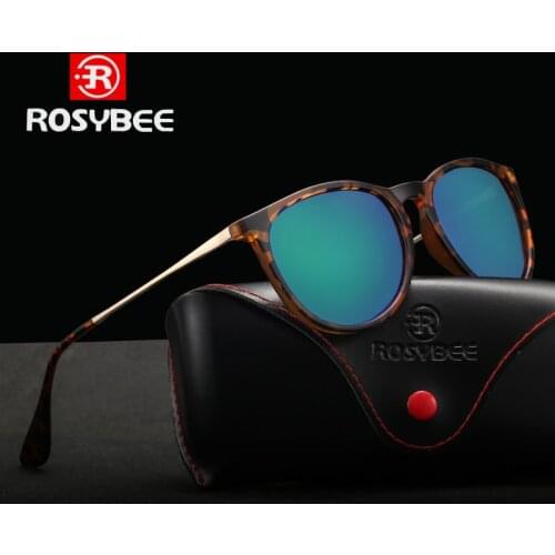 ROSYBEE Brand Designer Polarized Sunglasses Women Men Retro Vintage Cat Eye Sun Glasses Female Fashion Mirror Eyewear 4171 Shade