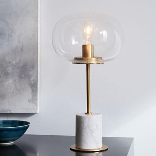 Glass ball led glass led table lamp lampara de mesa for bedroom dining room bedside lamp