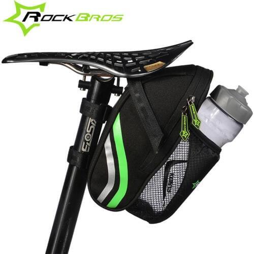 Rockbros Road Mountain Bike Bag Nylon Bicycle Saddle Bag Rear Seat Water bottle Pannier Cycling Tool Bag Bike Accessories