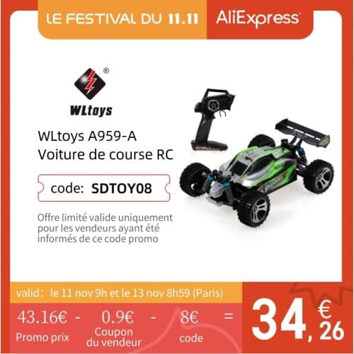 WLtoys Original A959B A959A A959 1/18 RC Car 70Km/h High Speed Racing Car 540 Brushed Motor 2.4G 4WD Off-Road Electric RTR Car