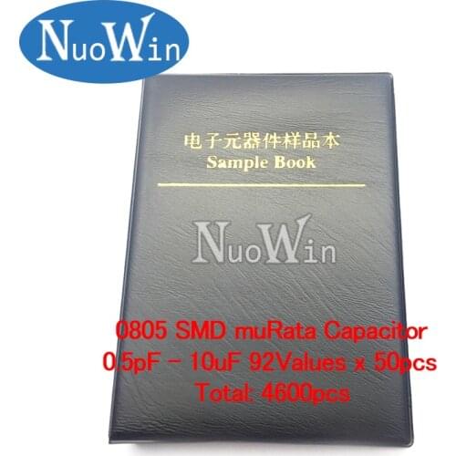 0805 SMD SMT Chip Capacitor Sample book Assorted Kit 92valuesx50pcs=4600pcs (0.5pF to 10uF)