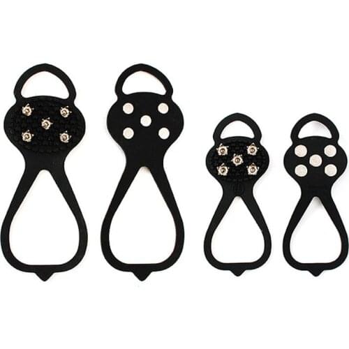 1pairmall childrens 5 tooth ice claw strengthens simple snow mountaineering anti-skid shoe sleeve snowshoes climbing crampons