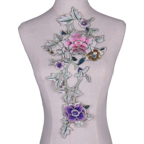 1Pc 3D Flower Patches Sew on Clothing Embroidery Badges Jackets DIY Hats Bag