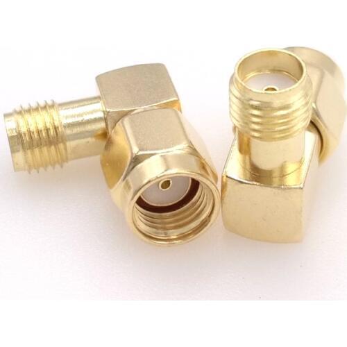 100pcs SMA Female Jack To RP-SMA Male Plug Right Angle Connector Adapter