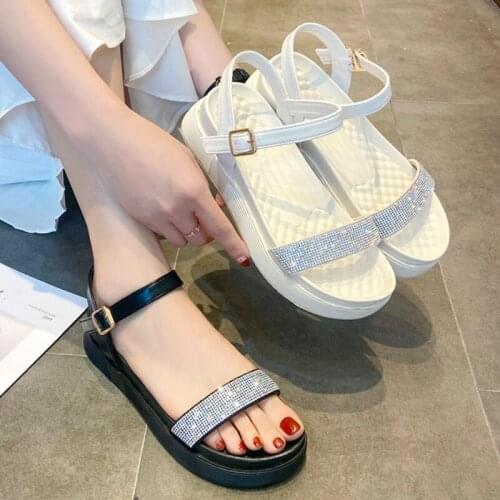 2021 New Women Sandals Soft Leather Ladies Sandals Comfortable Flat Sandals Women Open Toe Beach Shoes Woman Footwear