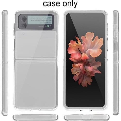 Two-in-one Acrylic High-transparent Mobile Phone Protective Cover, Transparent, Suitable For Samsung Z Flip 3 Mobile Phone Case
