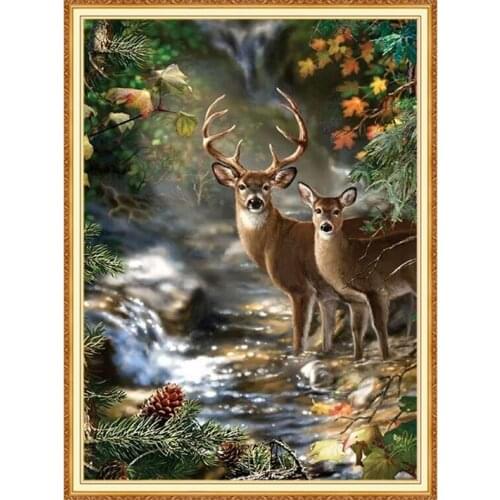 Meian Deer full square diamond 5D DIY Diamond art 3D Diamond painting Kit cross stitch diamond mosaic photo home decor