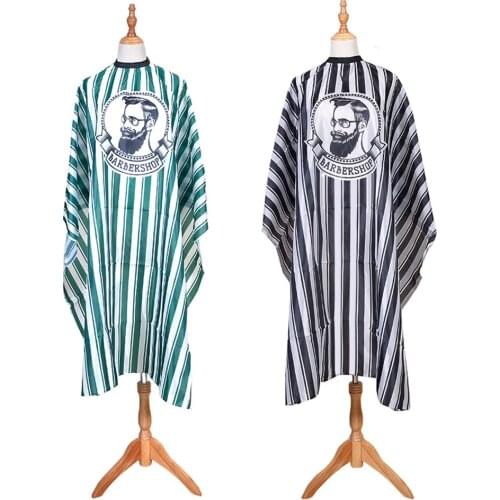 Antistatic Hairdresser Apron Hair Cut Cape Fabric Stripe Color Printing Pattern Non-Stick Hair Comfortable Hair Salon Haircut
