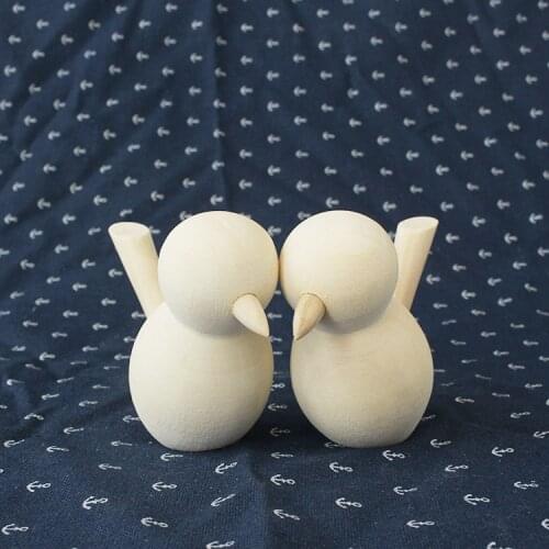 Wooden Snowman bird home decorations desktop makeup ornaments, children gifts, painted supplies(A182)