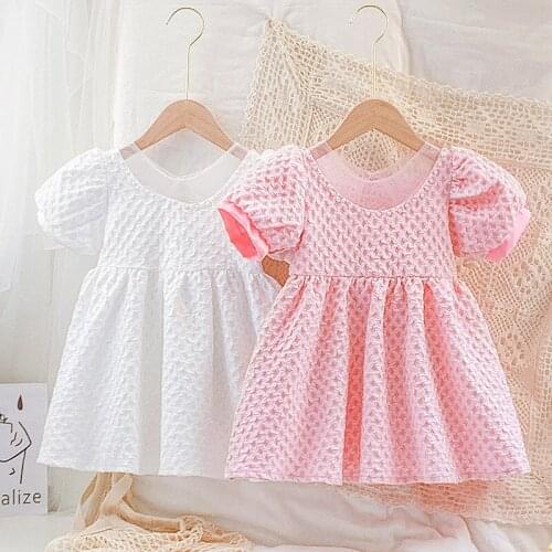 2021 Kids Bow Dresses for Girls Tutu Dress Children Dance Clothing Toddler Girl Summer Dress for Wedding and Flower Girl Dresses