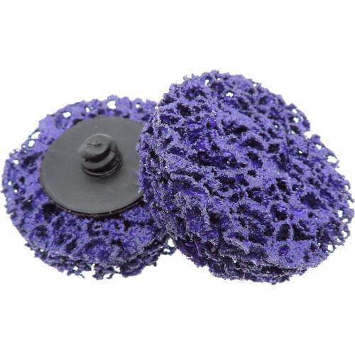 10PCS 2" 50mm Quick Change Roloc Easy Strip & Clean Discs Purple for Paint Rust Removal Auto Surface Prep