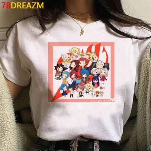 Fairy Tail t-shirt women couple clothes aesthetic streetwear white t shirt t shirt vintage