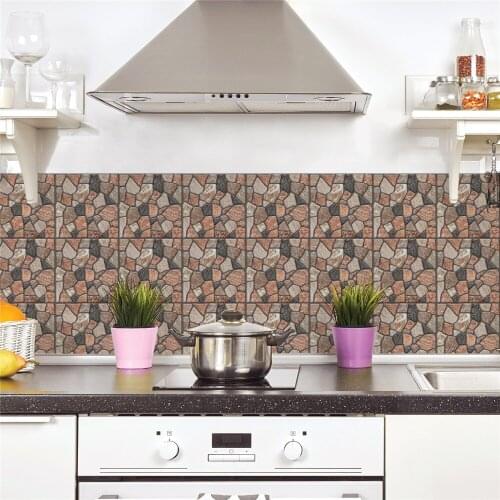 Simulated Tile Wall Sticker Foam Board Fake Brick Stone Foam Sticker Decor Anti dirty Waterproof Decorative Wallpaper Cover