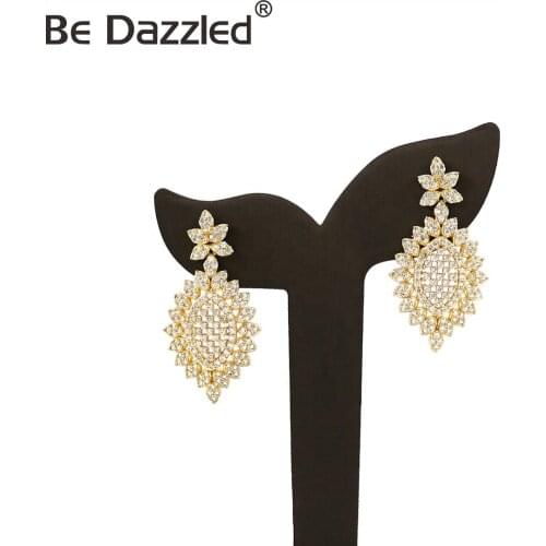 Exquisite Big Hollow Out Earrings Pineapple Flowers Yellow Jewelry Wedding Banquet Women Bride Accessories Gift 2019