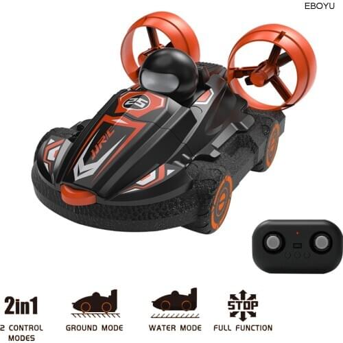 JJRC Q86 2-in-1 Amphibious Remote Control Hovercraft Boat 2.4GHz 15KM/h High Speed RC Racing Boat Velocity RC Boat Toy for Kids