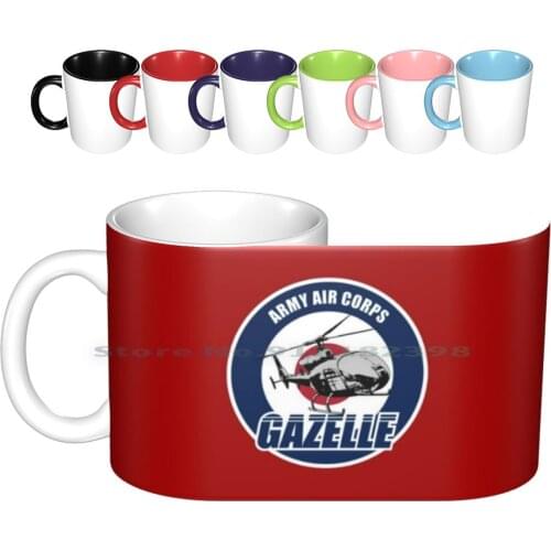 Army Air Corps Ceramic Mugs Coffee Cups Milk Tea Mug Sa 341 Aérospatiale Sa 342 Helicopter Desert Army Air Corps Patch Army Air