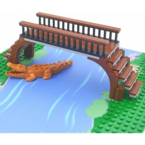 City MOC Creator Accessories Building Blocks Crossing River Bridge Footbridge kids Educational Toy Bricks Compatible All brands