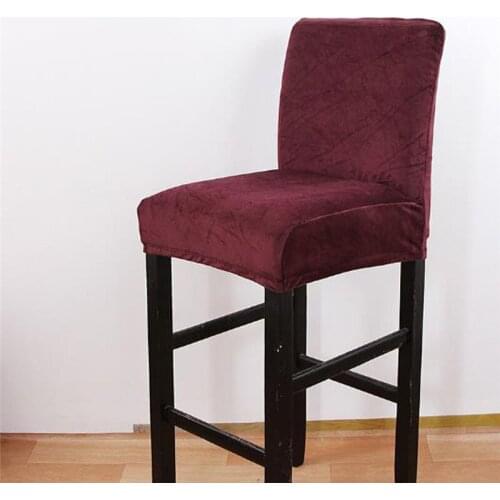 Lellen solid Color Stretch Bar Chair Cover Seat Covers Hotel Banquet Dining Room Housse Chaise Armchair Home Chair Cover