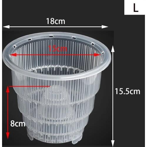Meshpot 4/5/6 Inch Clear Orchid Pot With Holes Plastic Flower Pot Flower Beds Flower Seeds for Garden Pots for Plants