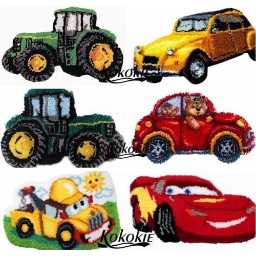 Latch hook kits rug tapestry kits cartoon printed canvas gifts accessories crochet tapis needle for carpet Foamiran for crafts