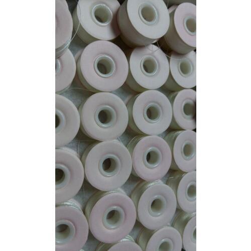 75D/2 polyester filament L type Card side pre-wound bobbin thread embroidery thread white with 144pcs/box with free shipping