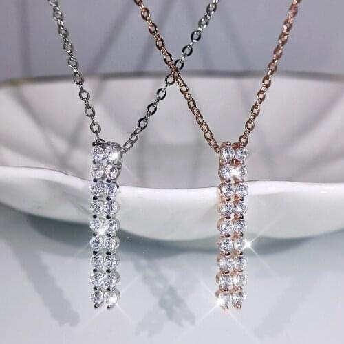 New High Quality Necklace Bling Bling Cubic Zirconia Fashion Pendant Lady Necklace Jewelry Clavicle Chain Sweater Chain