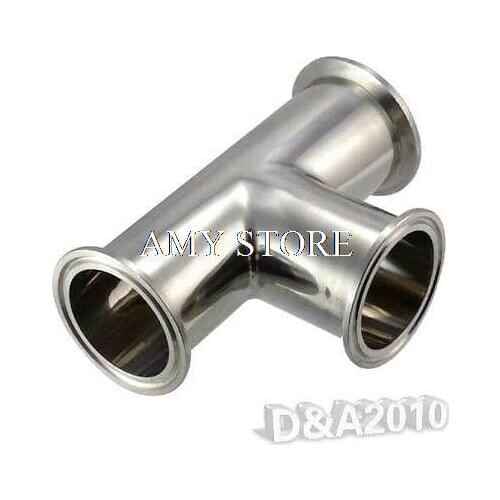 OD 25mm 1'' 3 Way Tee Sanitary Ferrule Pipe Fitting Stainless Steel 304