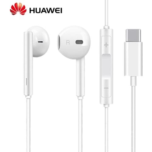 Original HUAWEI CM33 Earphone USB Type-C In Ear Hearphone Headset Mic Volume HUAWEI Mate 10 Pro 20 X RS P20 30 P40 Honor 7 8 V8