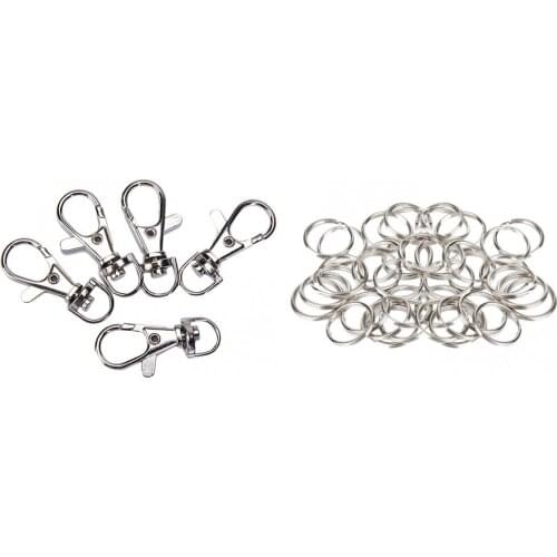 Lobster Swivel Clasps Trigger Clips Snap Hooks Key Ring Jewelry Findings 200