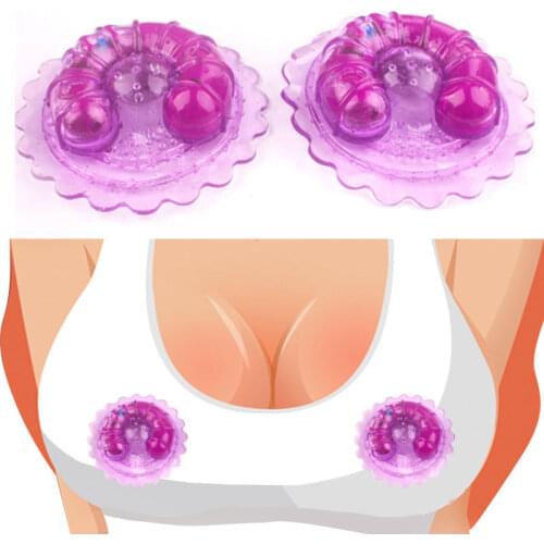 Breast-fed Sex Toy 1 Pair Nipple Cover Women Breast Massager Sex Pasties Stickers Sex Toy Stimulator Adult Couples Vibrating Egg