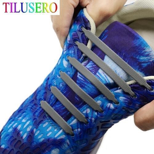 NEW 14pcs/lot multicolour Shoelaces No Tie Unisex Elastic Silicone Laces For Men Women All Sneakers shoes