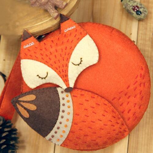 Cute Felt DIY Coin Purse Non-woven Material Package Swan Fox Type Portable Coin Bag DIY Felt Material Package