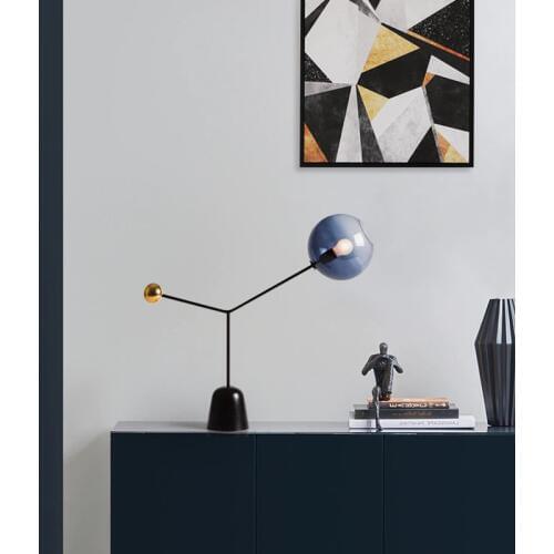 Modern Creative Living Room Glass Iron Table Lamp Art Bedside Bedroom Bedroom Personality Lamparas Mesita Noche Dormitorio