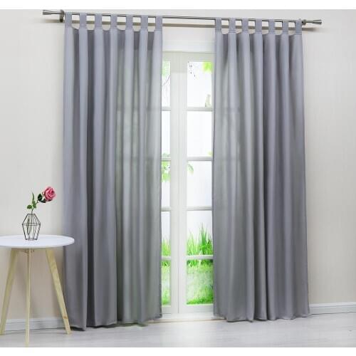 Solid Color Curtain Tulle Door Window Curtain Drape Panel Valances Modern for Living room