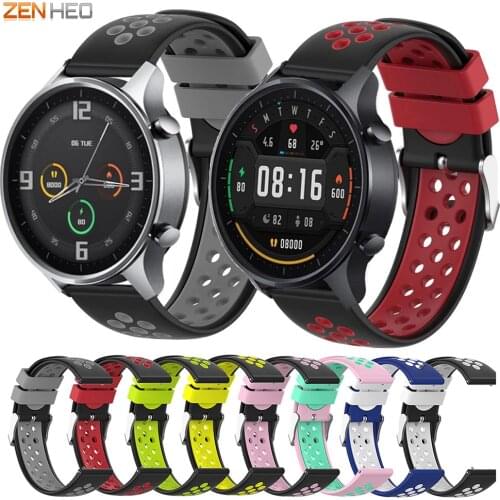 Sports Silicone Strap For Xiaomi Mi Watch Color Replacement 22mm Watchband for Huami Amazfit Pace Stratos 3 2 2S Watch Band