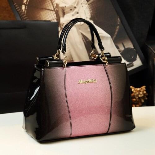 New Fashion Gradient Women Handbags European Design Patent Leather Ladies Shoulder Bags Female Girl Brand Luxury Crossbody Bag