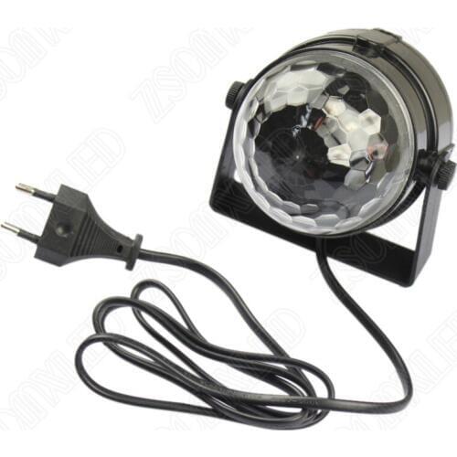 5pcs 3W Colorful RGB Stage LED Crystal Ball Light for DJ Disco KTV Xmas Party Wedding Show Club Lamp--Voice-activated Rotating