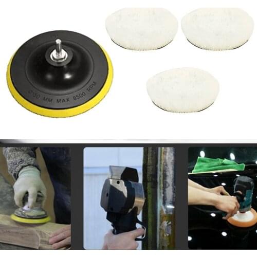 5PCS Universal Car Polish Pad 3/4inch For M14 Soft Wool Machine Waxing Polisher Car Body Polishing Discs Cleaning Accessories
