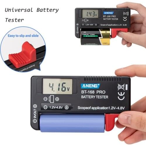 BT-168 PRO 168D Universal Battery Tester Battery Capacitance Diagnostic Tools for Household Battery Testing Supplies