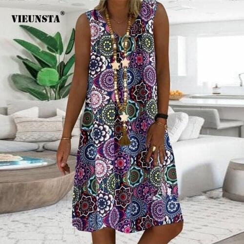 Летние платья больших размеров VIEUNSTA China At AliExpress