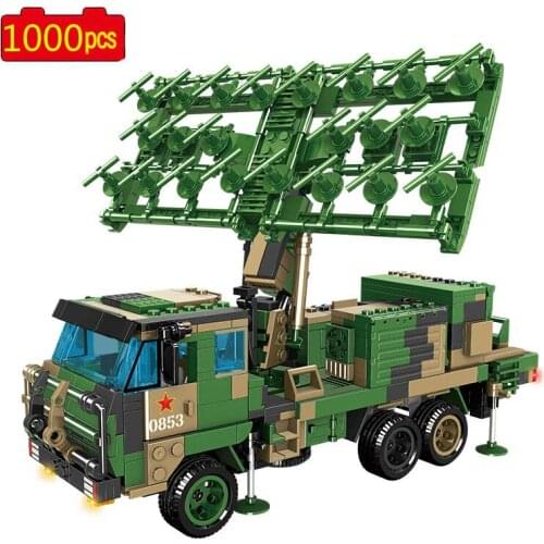 Military series WW2 army Meepo radar armored vehicle soldier SWAT Building Blocks Bricks Toys Gifts