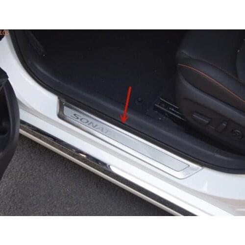High-quality stainless steel Threshold bar Welcome pedal Anti-scratch car accessories For Hyundai Sonata 2011-2014